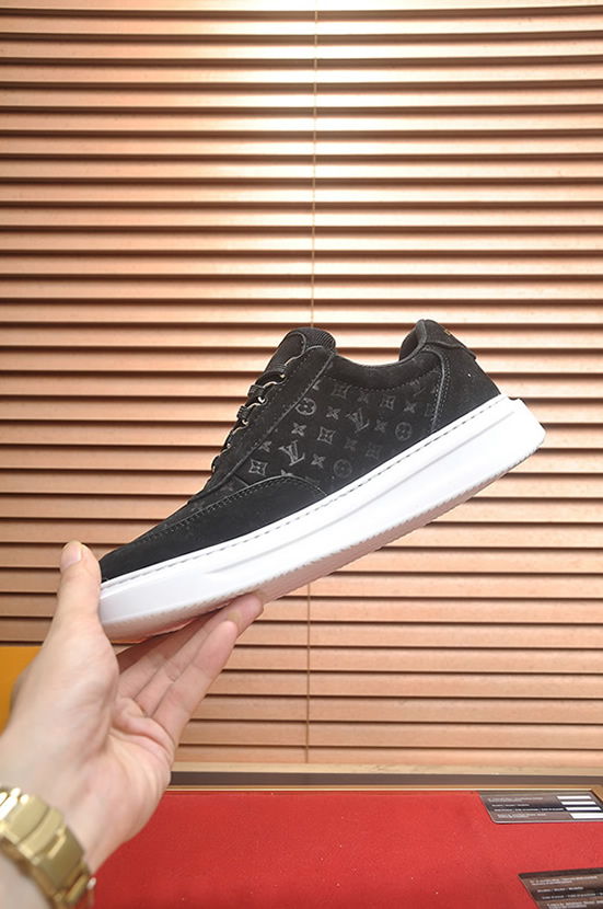 ルイ・ヴィトン モノグラム・スエード 厚底スニーカー ブラック shoes596 - 画像 (5)