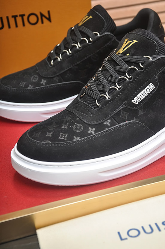 ルイ・ヴィトン モノグラム・スエード 厚底スニーカー ブラック shoes596 - 画像 (8)