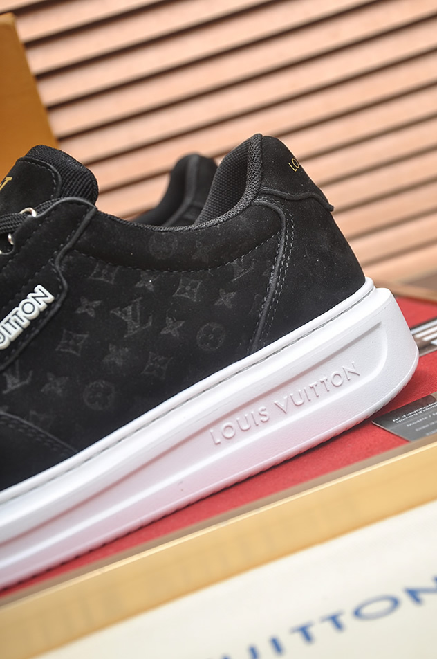 ルイ・ヴィトン モノグラム・スエード 厚底スニーカー ブラック shoes596 - 画像 (9)