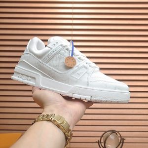 ルイ・ヴィトン オールホワイト レザー 厚底スニーカー shoes601