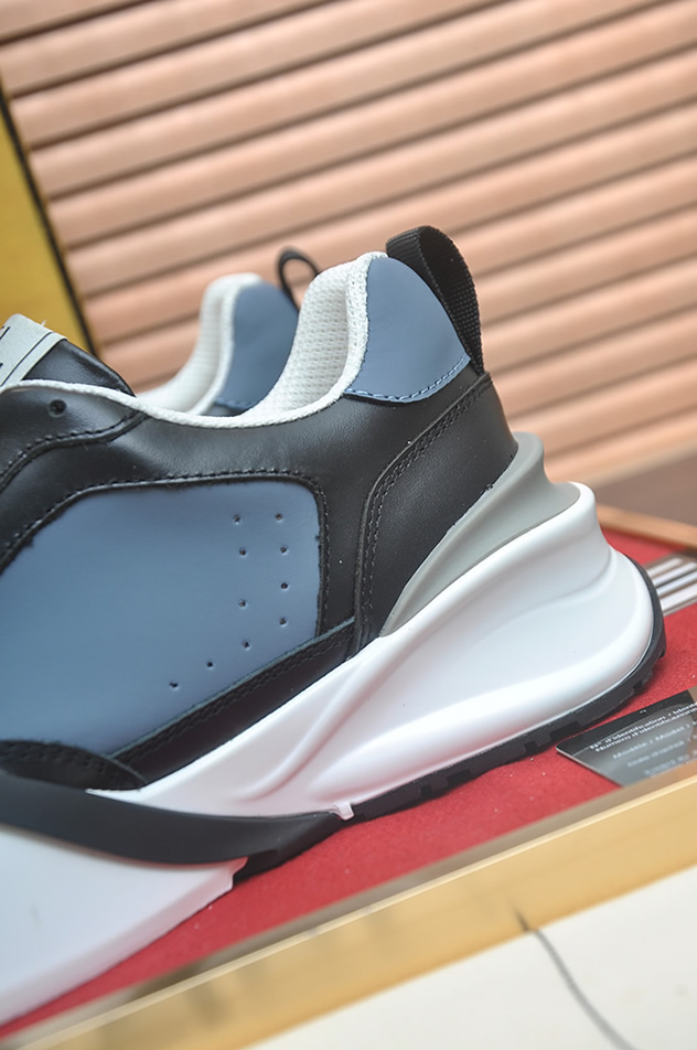 フェンディ バイカラー レザー スニーカー ブラック/ブルー shoes610 - 画像 (9)