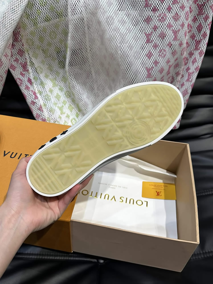 ルイ・ヴィトン ダミエ パンチングレザー スニーカー ホワイト ベージュ shoes621 - 画像 (9)