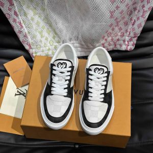 ルイ・ヴィトン ダミエ パンチングレザー スニーカー ホワイト ブラック shoes622