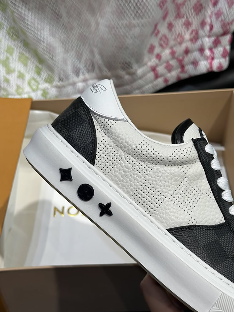 ルイ・ヴィトン ダミエ パンチングレザー スニーカー ホワイト ブラック shoes622 - 画像 (7)