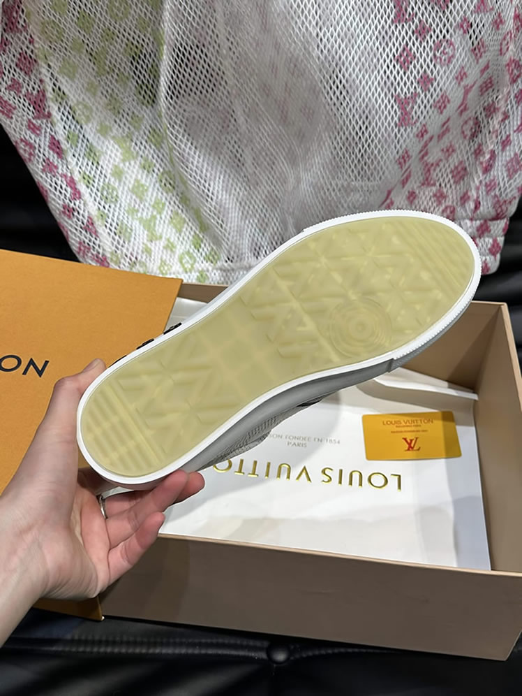ルイ・ヴィトン ダミエ パンチングレザー スニーカー ホワイト ブラック shoes622 - 画像 (9)