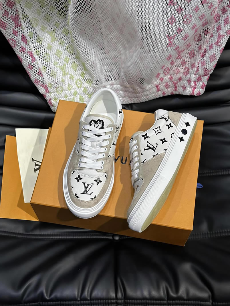 ルイ・ヴィトン モノグラム スニーカー ホワイト ベージュ shoes623 - 画像 (2)