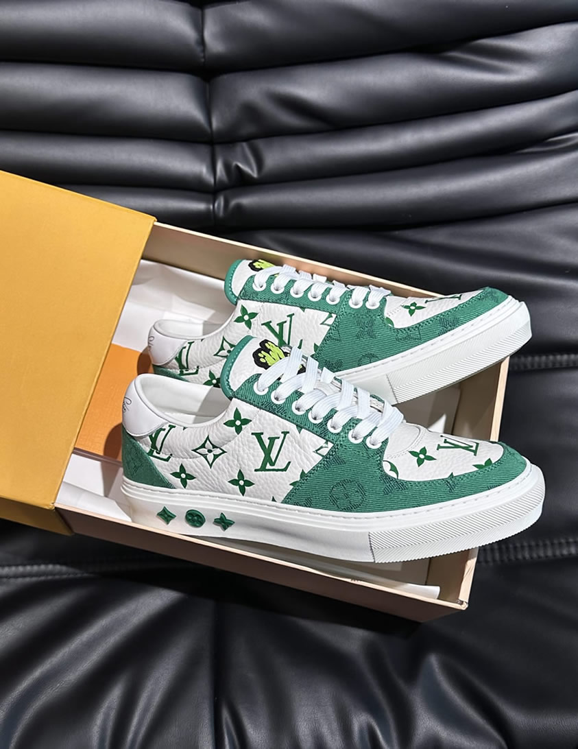 ルイ・ヴィトン モノグラム スニーカー ホワイト グリーン shoes624 - 画像 (4)