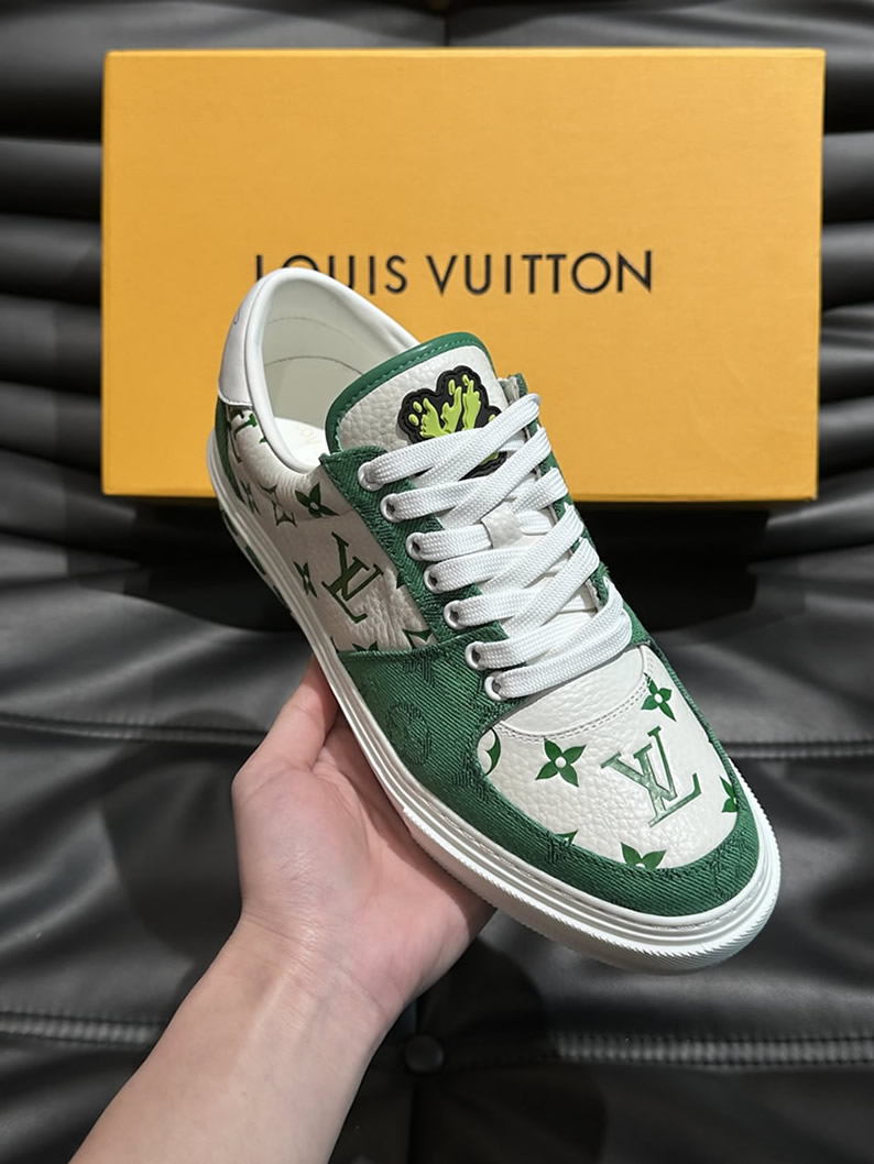 ルイ・ヴィトン モノグラム スニーカー ホワイト グリーン shoes624 - 画像 (5)