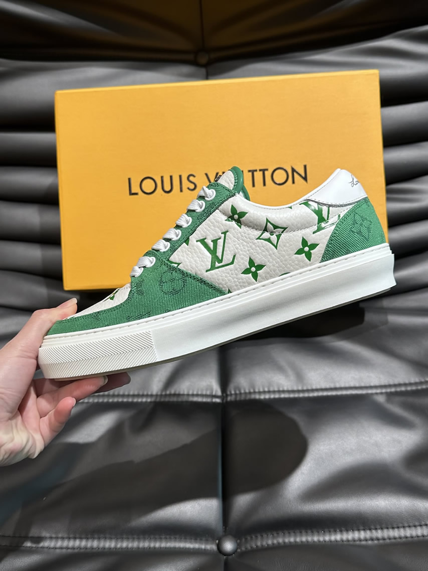 ルイ・ヴィトン モノグラム スニーカー ホワイト グリーン shoes624 - 画像 (6)