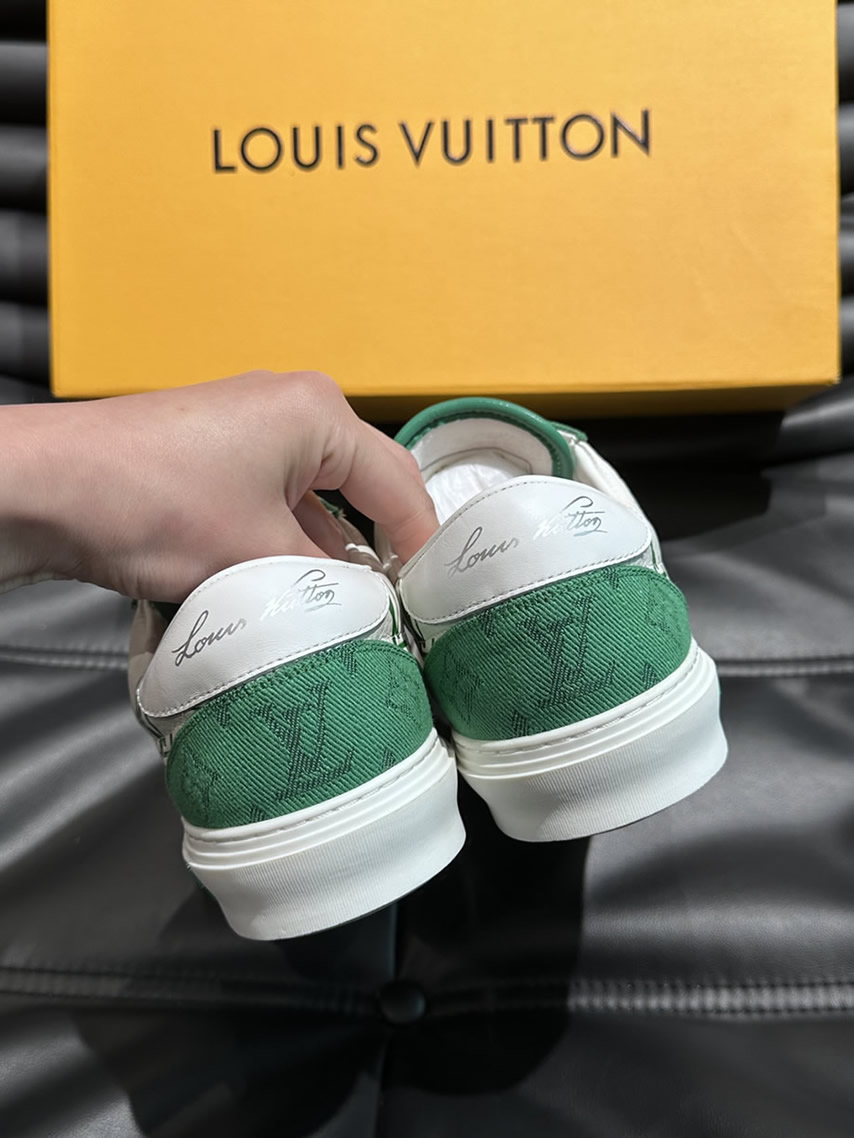 ルイ・ヴィトン モノグラム スニーカー ホワイト グリーン shoes624 - 画像 (8)