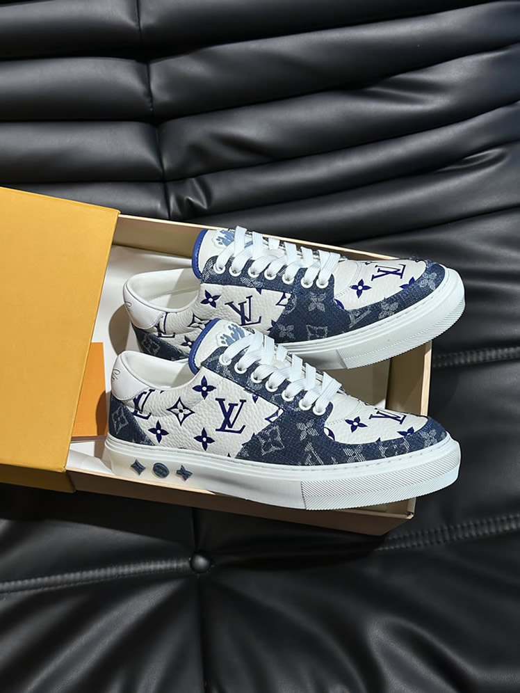 ルイ・ヴィトン モノグラム スニーカー ホワイト ブルー shoes627 - 画像 (4)