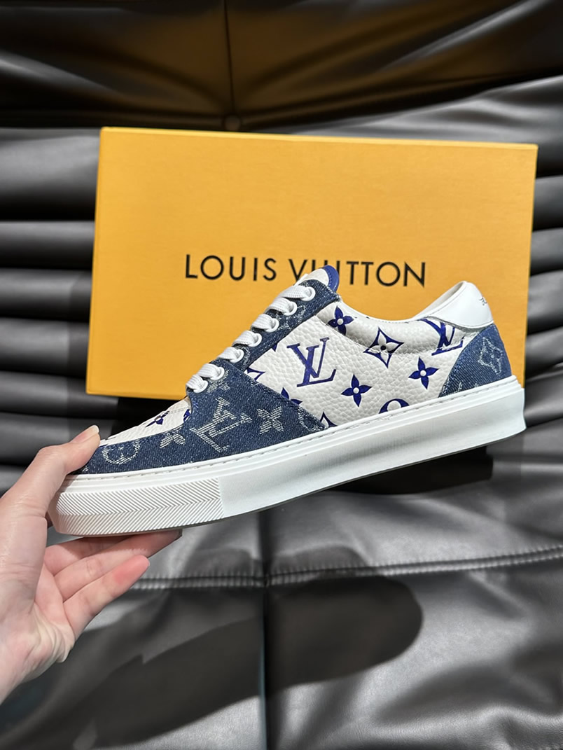 ルイ・ヴィトン モノグラム スニーカー ホワイト ブルー shoes627 - 画像 (6)