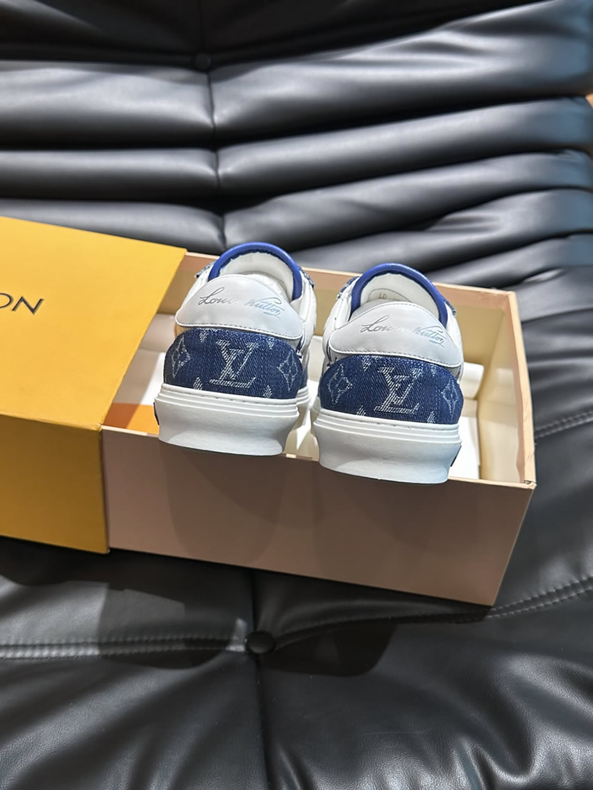 ルイ・ヴィトン モノグラム スニーカー ホワイト ブルー shoes627 - 画像 (7)