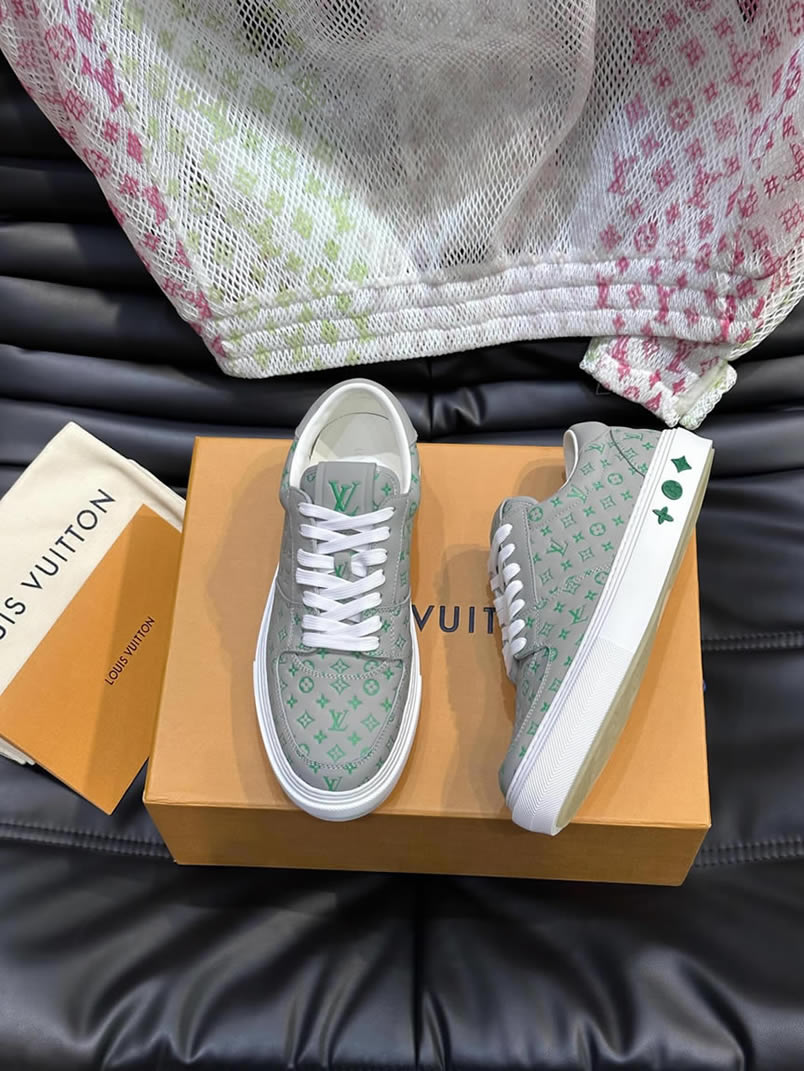 ルイ・ヴィトン モノグラム スニーカー グレー グリーン shoes628 - 画像 (2)