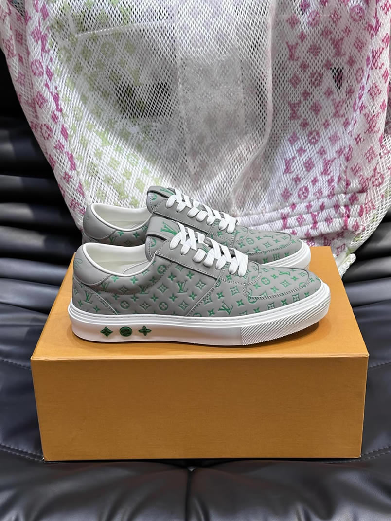 ルイ・ヴィトン モノグラム スニーカー グレー グリーン shoes628 - 画像 (3)