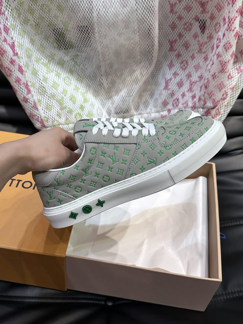 ルイ・ヴィトン モノグラム スニーカー グレー グリーン shoes628 - 画像 (5)