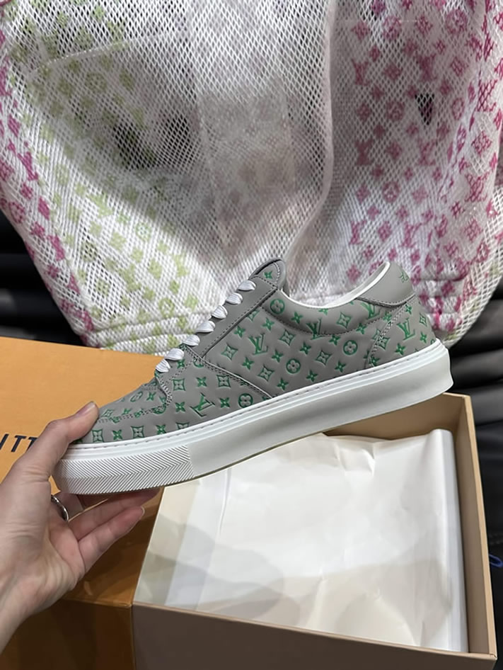 ルイ・ヴィトン モノグラム スニーカー グレー グリーン shoes628 - 画像 (6)