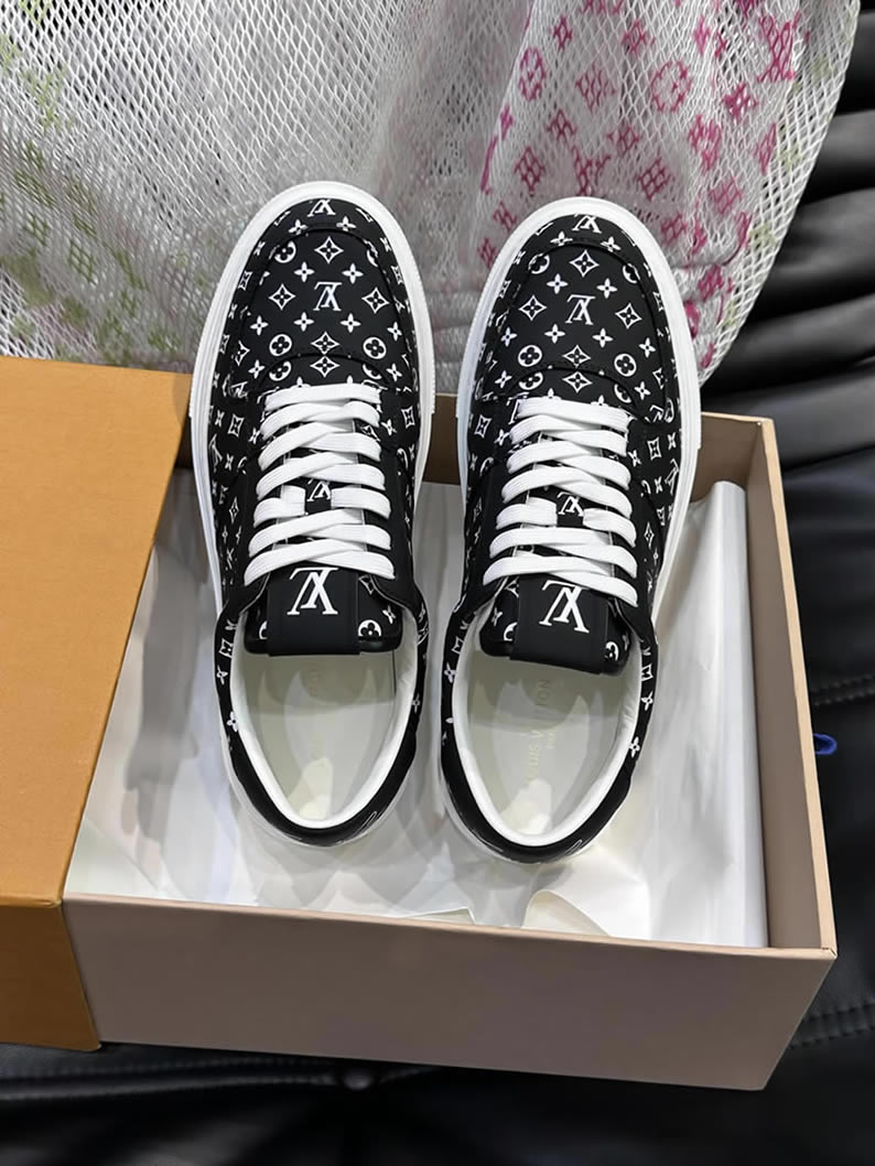 ルイ・ヴィトン モノグラム スニーカー ブラック ホワイト shoes629 - 画像 (4)