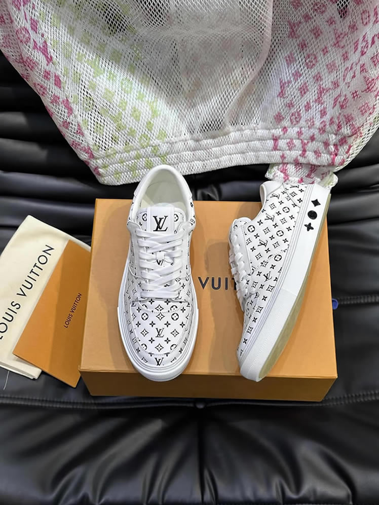 ルイ・ヴィトン モノグラム スニーカー ホワイト ブラック shoes632 - 画像 (2)