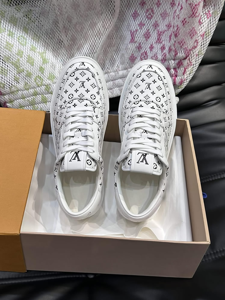 ルイ・ヴィトン モノグラム スニーカー ホワイト ブラック shoes632 - 画像 (4)