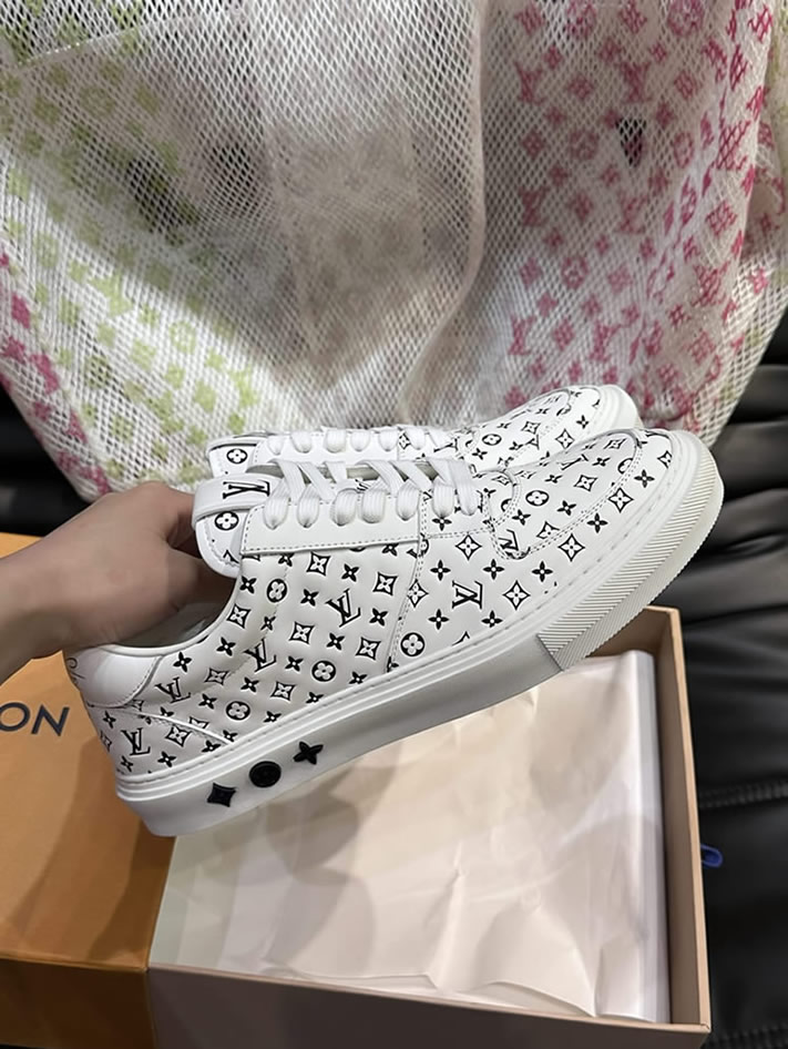 ルイ・ヴィトン モノグラム スニーカー ホワイト ブラック shoes632 - 画像 (5)