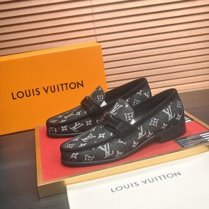 ルイ・ヴィトン メジャー・ライン ローファー モノグラム ブラック シルバー shoes633