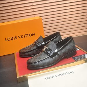 ルイ・ヴィトン メジャー・ライン ローファー ダミエ・グラフィット ブラック グレー shoes636