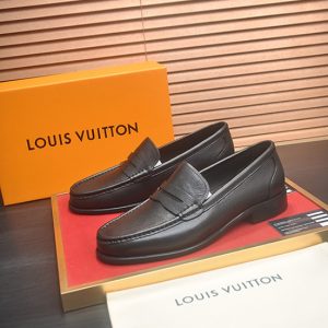 ルイ・ヴィトン メジャー・ライン ローファー グレインレザー ブラック shoes641