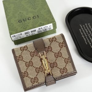 グッチ ジャッキー 1961 GGキャンバス 二つ折り財布 コインパース付き ブラウン gucB608