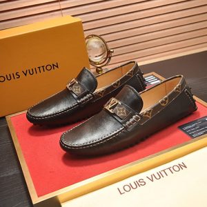 ルイヴィトン ホッケンハイム ライン モノグラム ローファー ドライビングシューズ ブラック shoes651