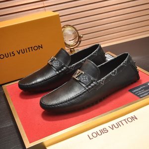 ルイヴィトン ホッケンハイム ライン モノグラム エクリプス ローファー ドライビングシューズ ブラック shoes652