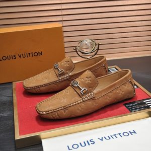 ルイヴィトン ホッケンハイム ライン モノグラム アンプラント ローファー ドライビングシューズ ブラウン shoes656