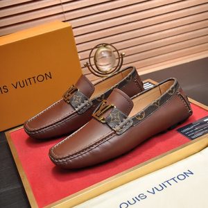 ルイヴィトン ホッケンハイム ライン モノグラム ローファー ドライビングシューズ ブラウン shoes664