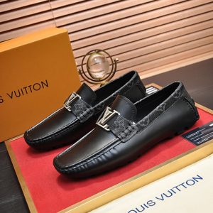 ルイヴィトン ホッケンハイム ライン モノグラム エクリプス ローファー ドライビングシューズ ブラック shoes665