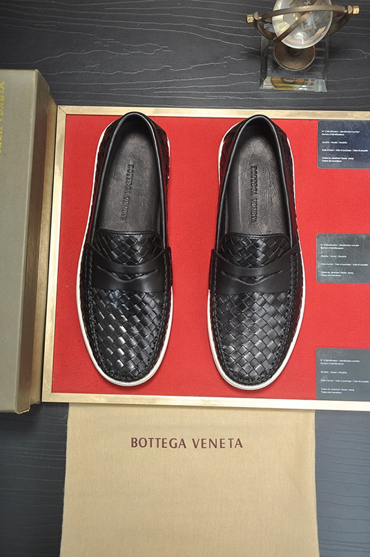 ボッテガヴェネタ イントレチャート レザー ローファー スニーカー スリッポン ブラック shoes670 - 画像 (2)
