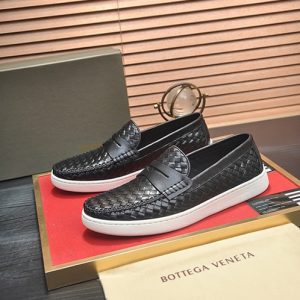 ボッテガヴェネタ イントレチャート レザー ローファー スニーカー スリッポン ブラック shoes670