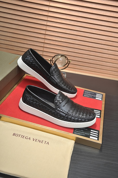 ボッテガヴェネタ イントレチャート レザー ローファー スニーカー スリッポン ブラック shoes670 - 画像 (6)