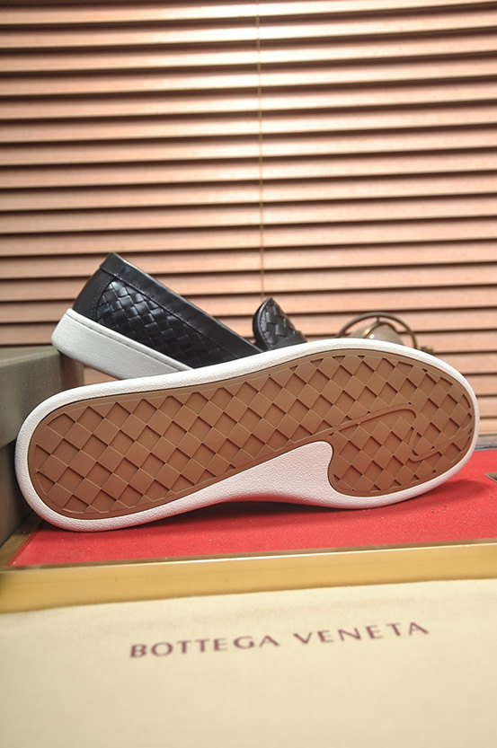 ボッテガヴェネタ イントレチャート レザー ローファー スニーカー スリッポン ブラック shoes670 - 画像 (7)