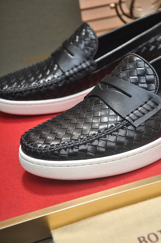 ボッテガヴェネタ イントレチャート レザー ローファー スニーカー スリッポン ブラック shoes670 - 画像 (8)