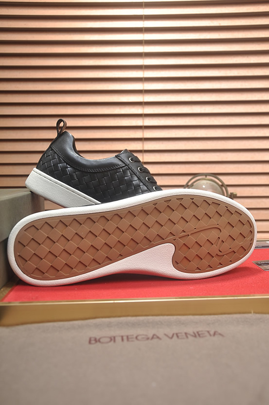 ボッテガヴェネタ イントレチャート レザー ローカット スニーカー ブラック shoes672 - 画像 (7)