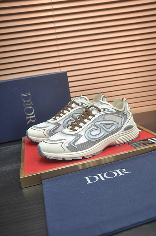 ディオール B30 メッシュ テクニカル ファブリック スニーカー ホワイト グレー shoes675 - 画像 (8)