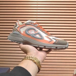 ディオール B30 メッシュ テクニカル ファブリック スニーカー オレンジ グレー shoes676