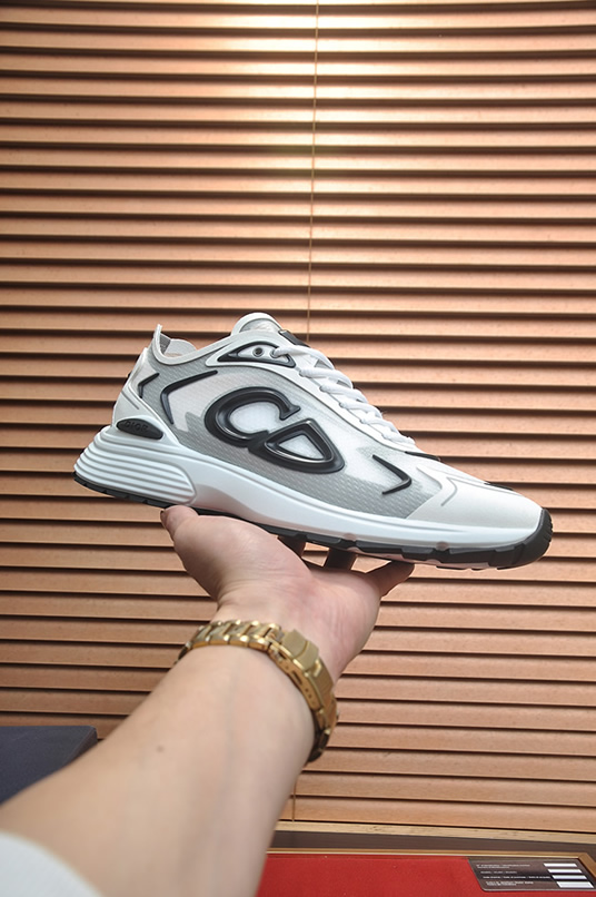ディオール B30 メッシュ テクニカル ファブリック スニーカー ホワイト グレー ブラック shoes677
