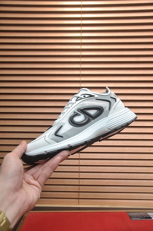 ディオール B30 メッシュ テクニカル ファブリック スニーカー ホワイト グレー ブラック shoes677 - 画像 (5)