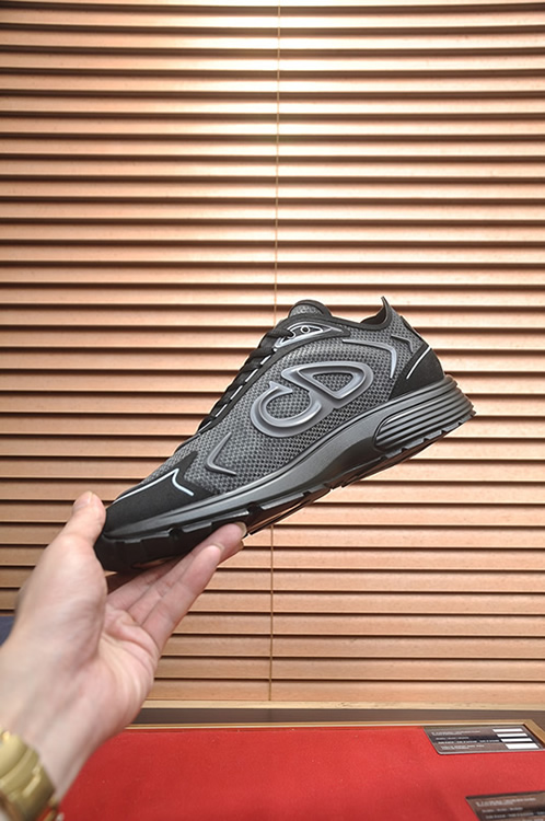 ディオール B30 メッシュ テクニカル ファブリック スニーカー ダークグレー ブラック shoes678 - 画像 (5)