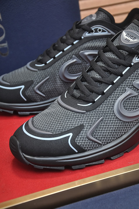 ディオール B30 メッシュ テクニカル ファブリック スニーカー ダークグレー ブラック shoes678 - 画像 (8)