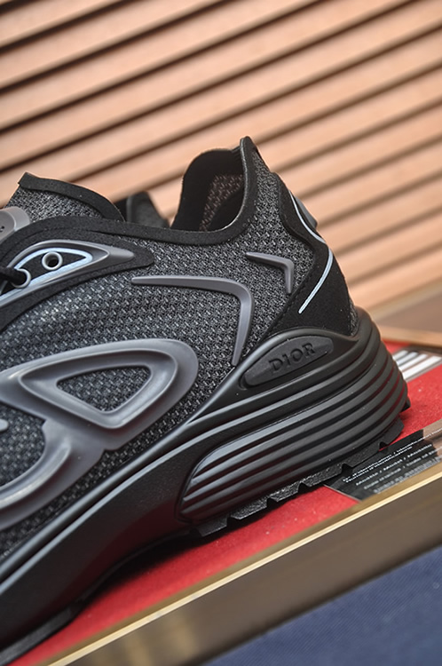 ディオール B30 メッシュ テクニカル ファブリック スニーカー ダークグレー ブラック shoes678 - 画像 (9)