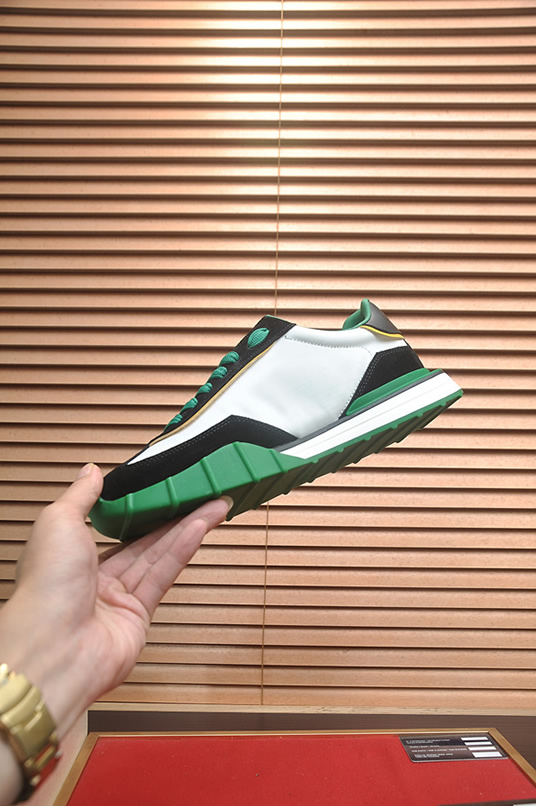 ドルチェ&ガッバーナ DGロゴ スエード レザー スニーカー ホワイト グリーン ブラック shoes681 - 画像 (5)