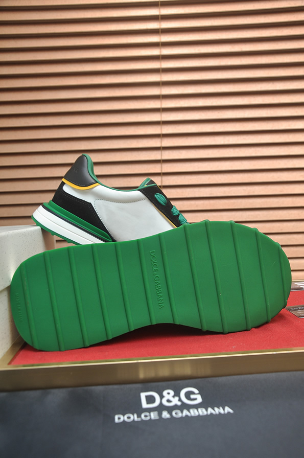 ドルチェ&ガッバーナ DGロゴ スエード レザー スニーカー ホワイト グリーン ブラック shoes681 - 画像 (7)