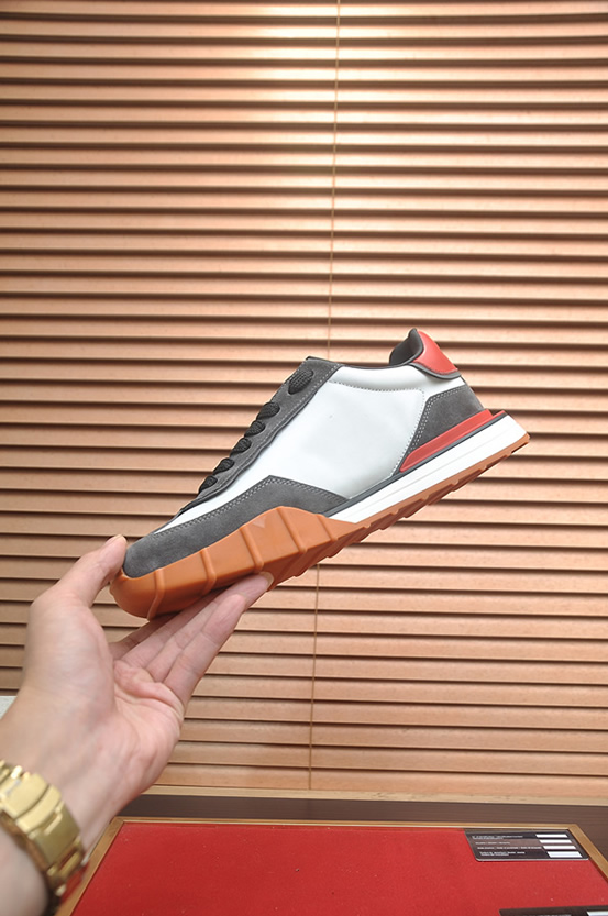 ドルチェ&ガッバーナ DGロゴ スエード レザー スニーカー ホワイト レッド グレー shoes682 - 画像 (5)